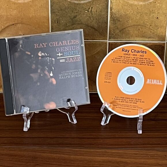 Ray Charles Genius + Soul = Jazz CD 1988 Dunhill DZS-038 - Picture 2 of 13